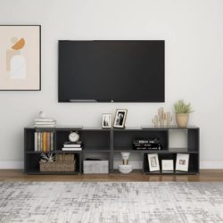 TV-benk grå 149x30x52 cm konstruert tre