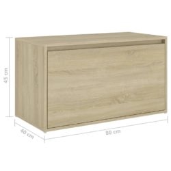 Gangbenk 80x40x45 cm sonoma eik konstruert tre