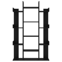 Bokhylle svart 86×25,5×140 cm konstruert tre
