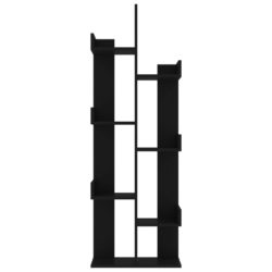 Bokhylle svart 48×25,5×140 cm konstruert tre