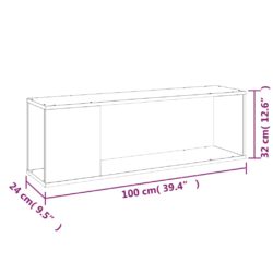 TV-benk svart 100x24x32 cm konstruert tre