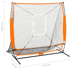 Multisport treningsnett for baseball 174x76x158,5 cm svart