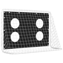 Fotballmål treningsnett stål 184x61x122 cm