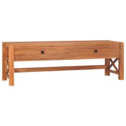 TV-benk med skuffer 120x40x45 cm heltre teak