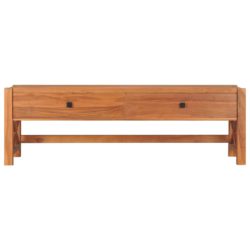 TV-benk med skuffer 120x40x45 cm heltre teak