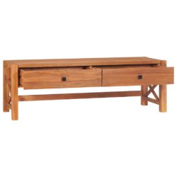 TV-benk med skuffer 120x40x45 cm heltre teak