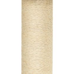 Kattetre med klorestolper i sisal kremhvit 155 cm