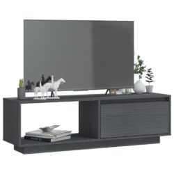 TV-benk 110x30x33,5 cm heltre furu grå