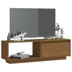 TV-benk 110x30x33,5 cm heltre furu honningbrun