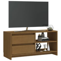 TV-benk 80x31x39 cm heltre furu honningbrun