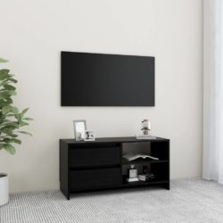 TV-benk 80x31x39 cm heltre furu svart