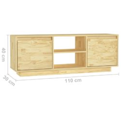 TV-benk 110x30x40 cm heltre furu