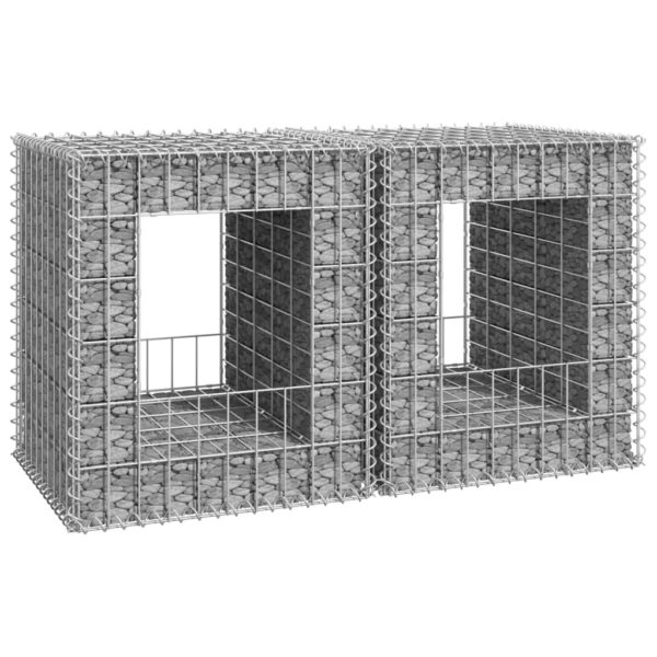 Gabionstolper 2 stk 50x50x60 cm jern