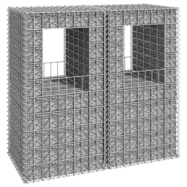 Gabionstolper 2 stk 50x50x100 cm jern