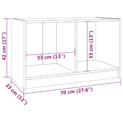 TV-benk 70x33x42 cm heltre furu