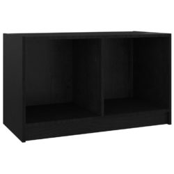 TV-benk svart 70x33x42 cm heltre furu