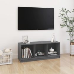 TV-benk grå 104x33x41 cm heltre furu