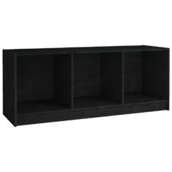 TV-benk svart 104x33x41 cm heltre furu