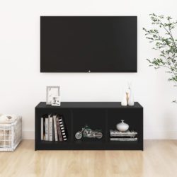 TV-benk svart 104x33x41 cm heltre furu