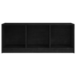 TV-benk svart 104x33x41 cm heltre furu