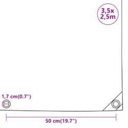 Presenning 650 g/m² 3,5×2,5 m svart