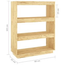 Bokhylle/romdeler 80x35x103 cm heltre furu