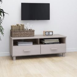 TV-benk HAMAR hvit 106x40x40 cm heltre furu