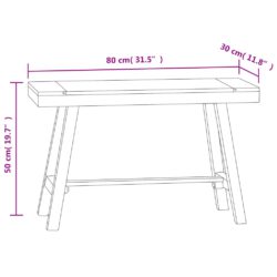 Benk 80 cm heltre teak