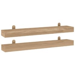 Vegghyller 2 stk 90x15x4 cm heltre teak