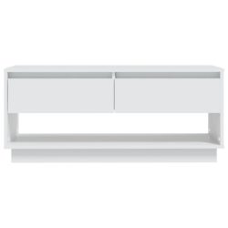 TV-benk hvit 102x41x44 cm konstruert tre