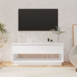 TV-benk hvit 102x41x44 cm konstruert tre