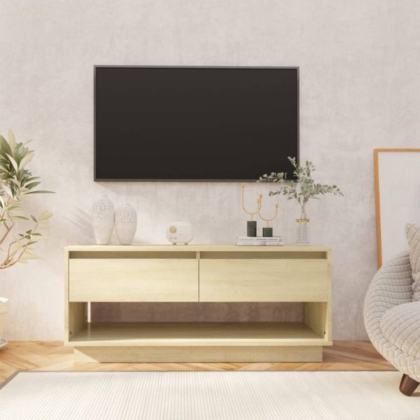 TV-benk sonoma eik 102x41x44 cm konstruert tre