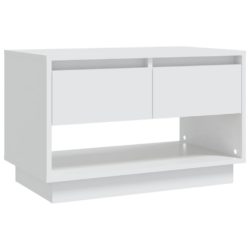 TV-benk hvit 70x41x44 cm konstruert tre