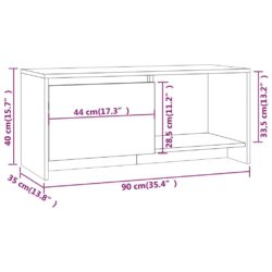 TV-benk svart 90x35x40 cm konstruert tre