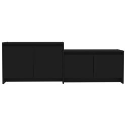 TV-benk svart 146,5x35x50 cm konstruert tre