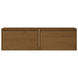 Veggskap 2 stk honningbrun 60x30x35 cm heltre furu