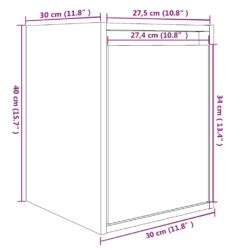 Veggskap honningbrun 30x30x40 cm heltre furu