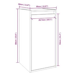 Veggskap honningbrun 30x30x60 cm heltre furu