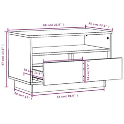 TV-benk 60x35x37 cm heltre furu