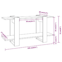 Bokhylle høyglans hvit 100x30x51 cm konstruert tre