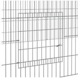 Kaninbur med 5 paneler 541x109x54 cm galvanisert jern