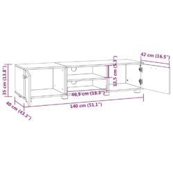 TV-benk røkt eik 140x40x35 cm konstruert tre