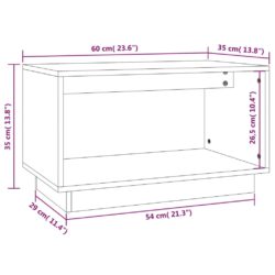 TV-benk honningbrun 60x35x35 cm heltre furu