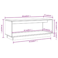 TV-benk 90x35x35 cm heltre furu