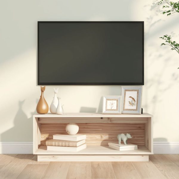 TV-benk 90x35x35 cm heltre furu