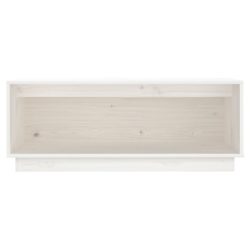 TV-benk hvit 90x35x35 cm heltre furu