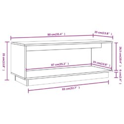 TV-benk hvit 90x35x35 cm heltre furu