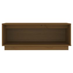 TV-benk honningbrun 90x35x35 cm heltre furu