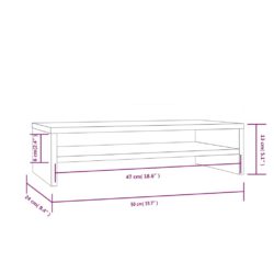 Monitorstativ 50x24x13 cm heltre furu