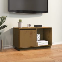 TV-benk honningbrun 74x35x44 cm heltre furu